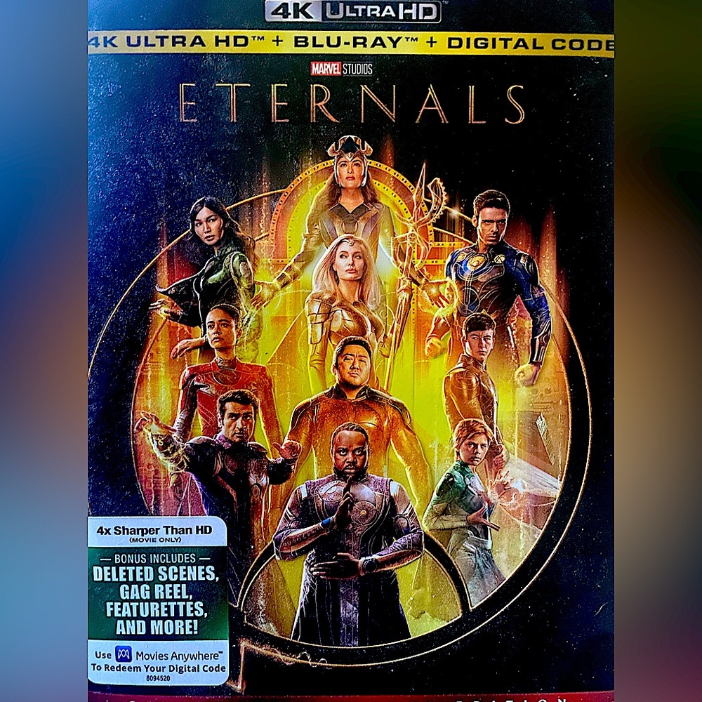 NEW Marvel Eternals 4K uhd + blu ray + digital code